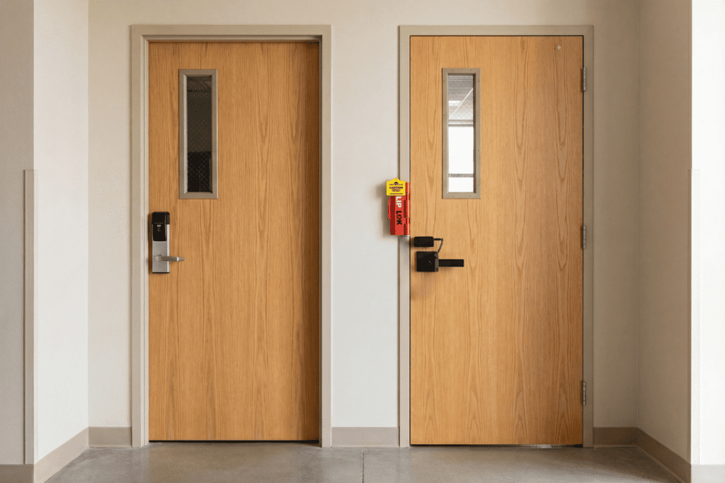 Mechanical vs electronic locks for schools classroom door security comparison