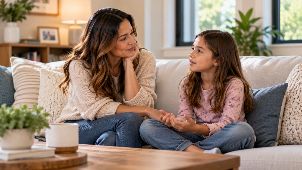 Talking to kids about what if scenarios through calm, age-appropriate conversations at home