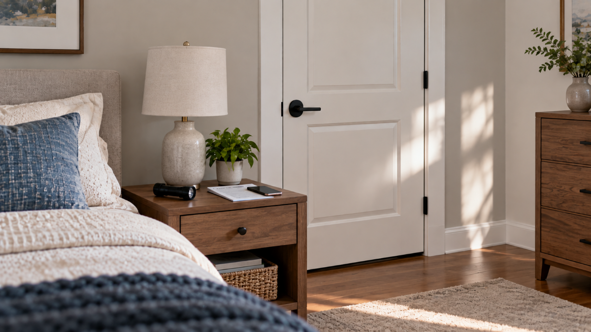 Identifying safe rooms in your home with dependable interior doors, accessible spaces, and practical emergency supplies